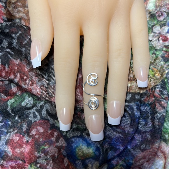 Sterling Silver Toe Ring- Adjustable Unique Toe Ring- Midi/Knuckle Ring- FS#36 - Picture 7 of 10